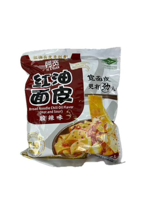 Breite Nudeln Chili-Öl-Geschmack